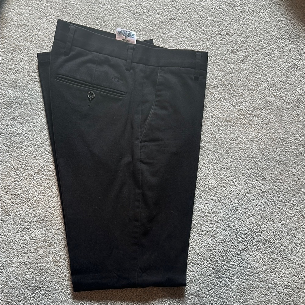 Dockers Black Chinos Flat Front Design